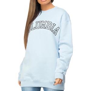 Sudadera de Invierno para Mujer, Estilo Holgado, Tejida, Cuello Redondo, Manga Murciélago, Hombros Caídos, Estampado Personalizado, Ropa Urbana - Product Image 1