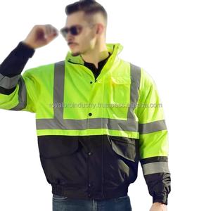 Chaqueta de invierno de alta visibilidad OEM, ropa de trabajo, chaqueta Bomber con aislamiento de múltiples bolsillos, ropa de trabajo para hombres, ropa de trabajo - Product Image 2