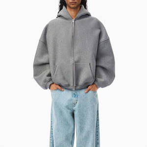 Offre Spéciale automne couleur unie hommes à manches longues fermeture éclair Hoodies avec des couleurs et des tailles personnalisées - Product Image 2