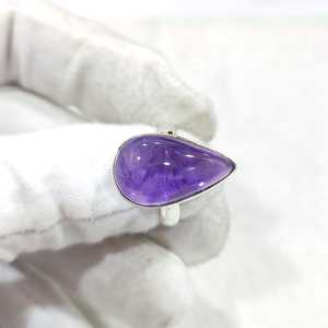 Anillo giratorio de amatista con piedras preciosas hechas a mano de plata de ley, joyería, sello 925, anillo de regalo de boda sólido de diseñador de la mejor calidad - Product Image 2