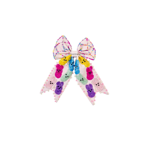 Tissu à carreaux en perles de rocaille tendance, coton, nœuds de Pâques, carottes, perles, broderie à la main, personnalisable pour les enfants, les filles, AP - Product Image 6