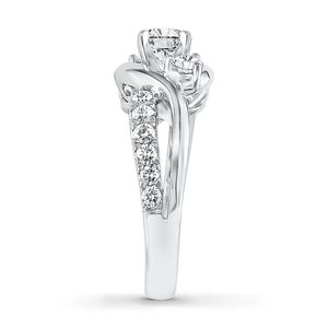 Venta caliente 0,9 <span class=keywords><strong>quilates</strong></span> oro blanco Simple corte redondo laboratorio diamante <span class=keywords><strong>anillo</strong></span> precio - Product Image 4