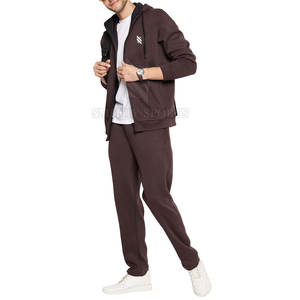 Chándal de invierno para hombre de talla grande XXL de alta calidad 100% algodón poliéster logotipo personalizado a prueba de viento transpirable último sólido - Product Image 5