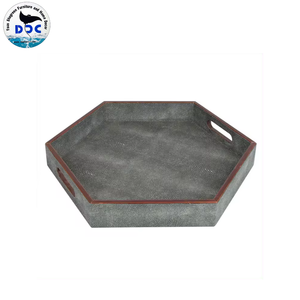 Plateaux de service de stockage en faux hexagone Shagreen de haute qualité 100% faits à la main pour la décoration de la maison - Product Image 5
