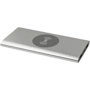 Power Bank Wireless da 8000 mAh con USB-C in Alluminio Riciclato ad Alta Visibilità per Scopi Promozionali - Product Image 3
