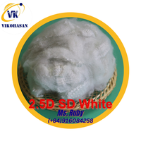 Fibre de polyester en copeaux 2.5D SD, blanche unie, recyclable, 100% fibre, pour filage de béton, ignifuge, GRS OEKO-TEX ISP