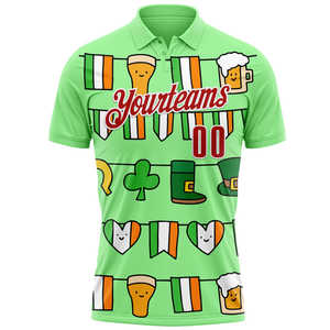 Nouveauté Polos pour hommes confortables et légers en tissu sublimé faciles à porter et confortables avec logo personnalisé - Product Image 4