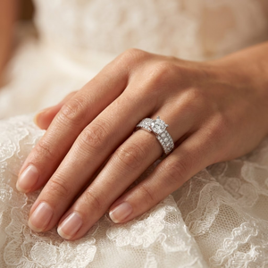 Bague de fiançailles et de mariage semi-montée classique en or blanc massif 18 carats avec diamant véritable taille brillant 1 carat pour femme, idéale pour les fêtes - Collection Hong Kong Jewellery - Product Image 3