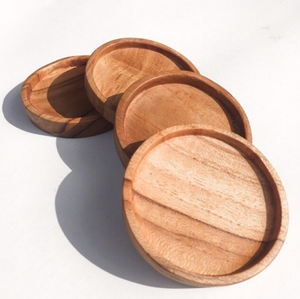 Posavasos de madera personalizados, venta al por mayor, posavasos de madera hecho a mano personalizado cuadrado redondo rústico grabado personalizado - Product Image 5