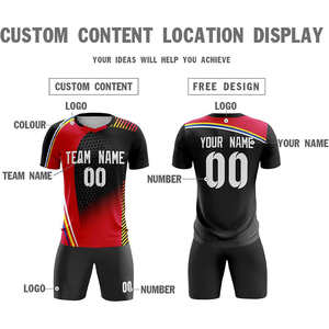 Uniforme de Fútbol de Verano Transpirable de Alta Calidad, Talla Grande, Material 100% Algodón Duradero, Talla y Nombre del Equipo Personalizables - Product Image 2