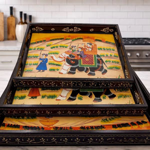 Plateau de service en bois MDF avec revêtement émaillé, design, hôtels et restaurants, articles de cuisine, plateau de table, haute qualité - Product Image 1