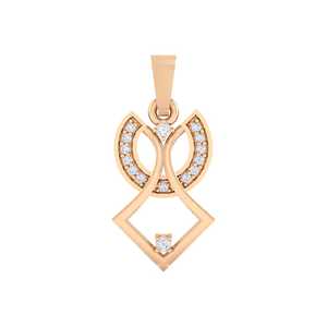 จี้ทองคำแท้ 14K/18K ประดับเพชรแท้ 15 เม็ด น้ำหนักรวม 0.07 กะรัต ดีไซน์หรูหรา - Product Image 2