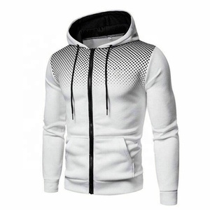 Sudaderas con capucha personalizadas atléticas de alta calidad varios colores 100% poliéster ropa de calle Zip Up Hoodie para hombres y mujeres - Product Image 1