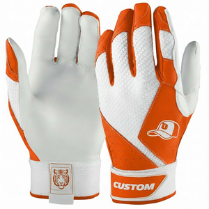 Guantes de Bateo de Béisbol Profesionales Personalizados, Precio al por Mayor, Palma de Cuero, Zonas Flexibles de Malla Ventilada, Control del Bate - Product Image 6