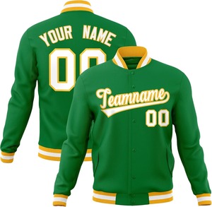 Veste universitaire à la mode avec broderie de lettres en chenille personnalisées Applique personnalisée College Baseball Letterman Bomber Jacket - Product Image 3