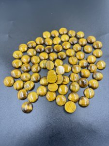 Alta calidad 20mm Natural amarillo liso redondo cabujón suelto Ojo de Tigre piedra preciosa para la fabricación de joyas gemas al por mayor - Product Image 3