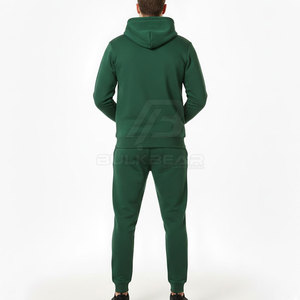 Premium Quality Customizable Winter Hooded <b>Men</b> Tracksuit Set 100% Cotton Solid Eco-Friendly Lightweight Casual Wear Drawstring - Product Image 2