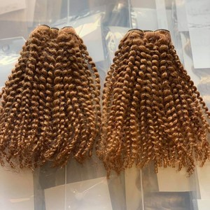 Extensiones de cabello rizado sin procesar indio 100%, donante único, sin desprendimiento, enredado, cutículas alineadas, paquete de estilo recto - Product Image 1