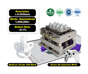 Layanan fabrikasi logam Oem Cnc silikon, suku cadang mesin cetakan perlengkapan presisi plastik, kualitas cetakan kustom - Product Image 1