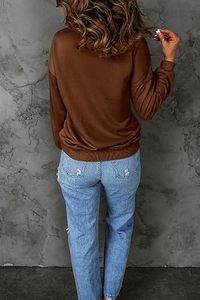 Sweat-shirt à manches longues décontracté de haute qualité pour femmes avec fermeture éclair - Product Image 5