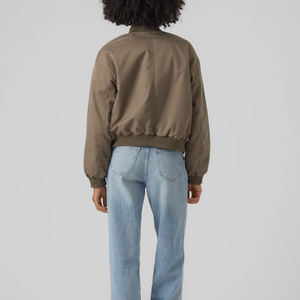 Haute qualité femmes hiver Bomber veste léger col montant fermeture éclair complète coton approvisionnement en gros teint diverses couleurs chaud - Product Image 2