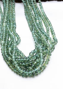 Perles rondes facettées en apatite verte, pierres précieuses naturelles pour la fabrication de bijoux fins - Product Image 4