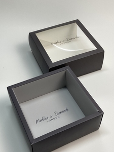 Hộp quà cứng cáp có cửa sổ, in logo tùy chỉnh, bao bì sang trọng dành cho thương hiệu trang sức, đá quý, kim cương, trưng bày cao cấp tại <span class=keywords><strong>London</strong></span> - Product Image 2