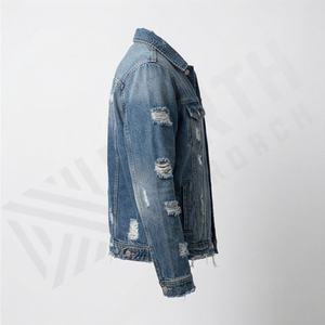 Ventes en gros de vestes en jean pour femmes confortables et respirantes, conception personnalisée OEM avec logo, toile de coton, tendance de la mode, couleur personnalisée - Product Image 3