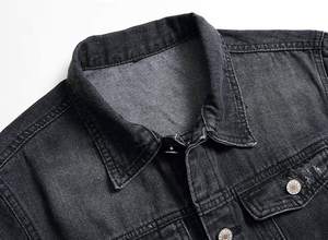 Veste en coton pour hommes, au prix de gros, veste en jean pour hommes personnalisée - Product Image 4