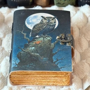 Diario de cuero grande Grimoire de 400 páginas, diario de árbol de la vida impreso, libro de hechizos en blanco, libro de sombras, regalos celestiales de cuero - Product Image 1