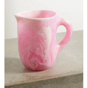 MEJOR diseño clásico Resina de poliéster Jarra de agua Textura de resina con patrón de remolino de albaricoque acuático para cocina Regalos de Navidad - Product Image 1