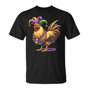 T-shirt Mardi Gras Carnevale Agricoltura Contadino Animali Design con Perline a Forma di Pollo Promozionale - Product Image 1
