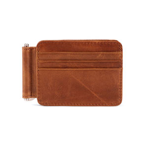 Wholesale Custom High Quality Crazy Horse Genuine Leather Men's <b>Long</b> Clutch <b>Bag</b> Large Capacity Cards Wallets - Product Image 5