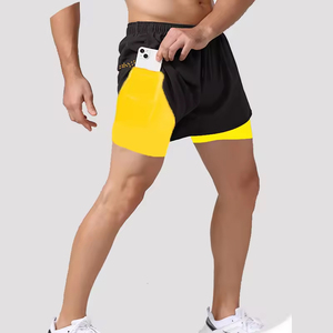Pantalones Cortos Deportivos para Hombre de Poliéster/Algodón de Secado Rápido Premium, con Cordón, hasta la Rodilla, Logotipo Personalizado, para Fitness, Running, Proveedor Mayorista BD - Product Image 2