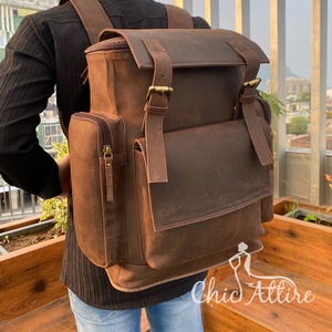 Personalized Vintage Full Grain Leather <b>Men</b> Laptop Backpack School <b>Bag</b> Travel Camping Daypack Rucksack <b>Men's</b> Leather Backpacks - Product Image 1