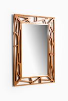 Cadre de miroir en bois rustique de qualité supérieure fait main, écologique, avec logo personnalisé, art mural créatif, taille sur mesure, pour table ou maison