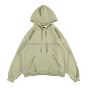 Sudaderas con Capucha para Hombre de Alta Calidad, 360 g/m², Color Pastel Liso, Cuello Redondo, Sudaderas Gruesas de Algodón, Sudaderas con Capucha y Cuello Redondo - Product Image 4