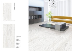 Royal Satvario 600x1200mm Carreaux d'intérieur en porcelaine polie brillante pour villas gris - Product Image 4