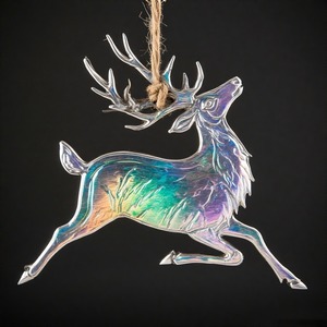 BlitzenGold Casted Reno Escultura de Navidad Decoración festiva para el hogar Colgante de pared para exhibiciones de temporada - Product Image 1