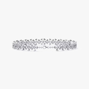 Bracelet de tennis pour femmes hommes Bracelet et bracelet en diamant en or blanc 18 carats - Product Image 4