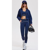 Conjuntos de Yoga Reversibles y Transpirables para Mujer, 2 Piezas, Top Deportivo de Spandex/Nylon y Leggings Ligeros con Elasticidad en Cuatro Direcciones y Secado Rápido