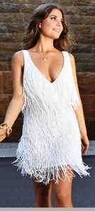 Robe de mariée courte élégante, robe de mariée perlée, design moderne mi-long pour les mariées et les demoiselles d'honneur, tenue de soirée en gros - Product Image 3