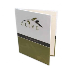 DIVRIS Couverture de menu de restaurant de luxe en tissu noir, personnalisée, imperméable, en cuir PU, avec plusieurs pages remplaçables - Product Image 6