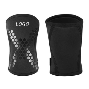 Manchons de genou unisexes personnalisés en spandex et nylon, respirants, anti-UV, séchage rapide, soutien de compression pour la musculation, le sport - Product Image 1