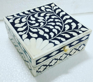 Boîte à fruits secs en incrustation d'os de haute qualité, contenant décoratif pour fruits secs en incrustation d'os, boîte cadeau pour la maison en incrustation d'os - Product Image 1