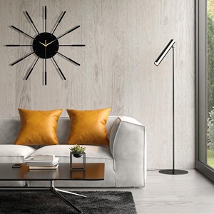Elegant Round Black Metal Wall Clock With Timeless Modern Look Perfect For Stylish Accent In Home Bedrooms Kitchens And Offices - Product Image 4