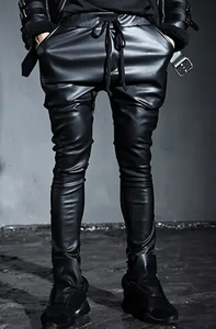 Pantalones de Carreras Transpirables de Cuero Vacuno con Estilo, de Secado Rápido, para Hombre y Mujer, Personalizables, Cintura Elástica, Bordados, Hechos en Pakistán - Product Image 5