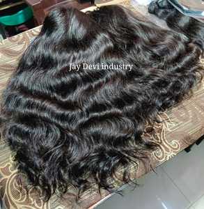 Extensions de cheveux vierges indiens brun clair cheveux bruts de temple faisceaux longue longueur donneur unique approvisionnement en vrac de vendeur de couleur naturelle - Product Image 5