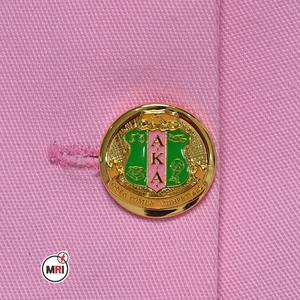 Top Trending chaqueta de alta calidad estilo único Alpha Kapa Alpha logotipo bordado de doble botonadura abrigo informal con cuello con muescas - Product Image 2