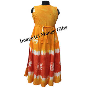 100% Cotton Tie-Dye Maxi <b>Dress</b> for Women <b>Boho</b> Hippie Style Elegant Knee-Length Beach <b>Summer</b> <b>Dress</b> Natural for Leisure Days - Product Image 3